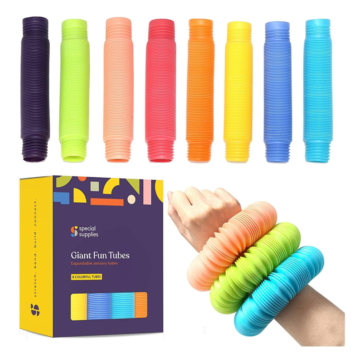 Giant Pop Tubes (Multi-Color): 8 Pack – The Autism Store