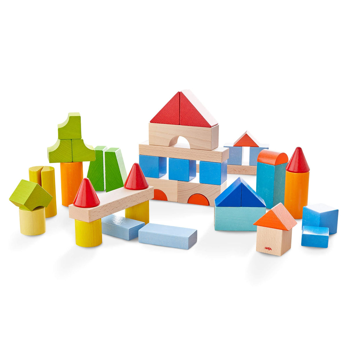 Colored Wooden Building Blocks - 46 Piece Set – The Autism Store