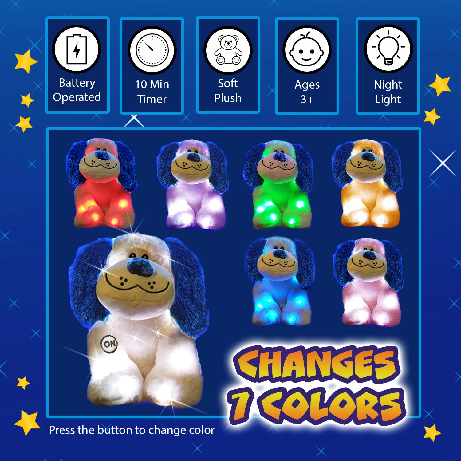 Rainbow Lites Puppy Dog Glow Plush LED Night Light Up Stuffed Animal (16 inch) Rainbow Lites Puppy Dog Glow Plush LED Night Light Up Stuffed Animal (16 inch)