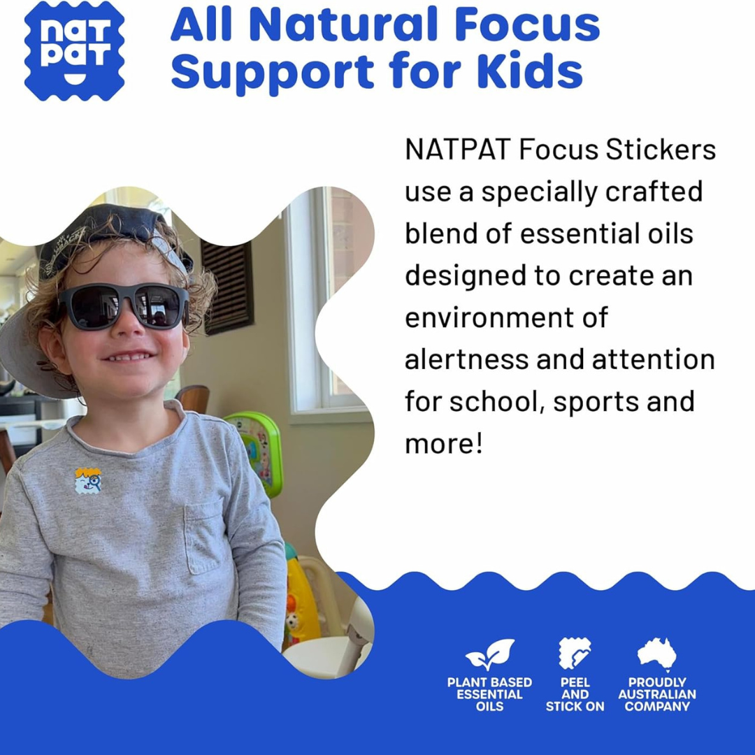 NATPAT Focus Stickers - Natural Focus, Energy & Clarity β The Autism Store