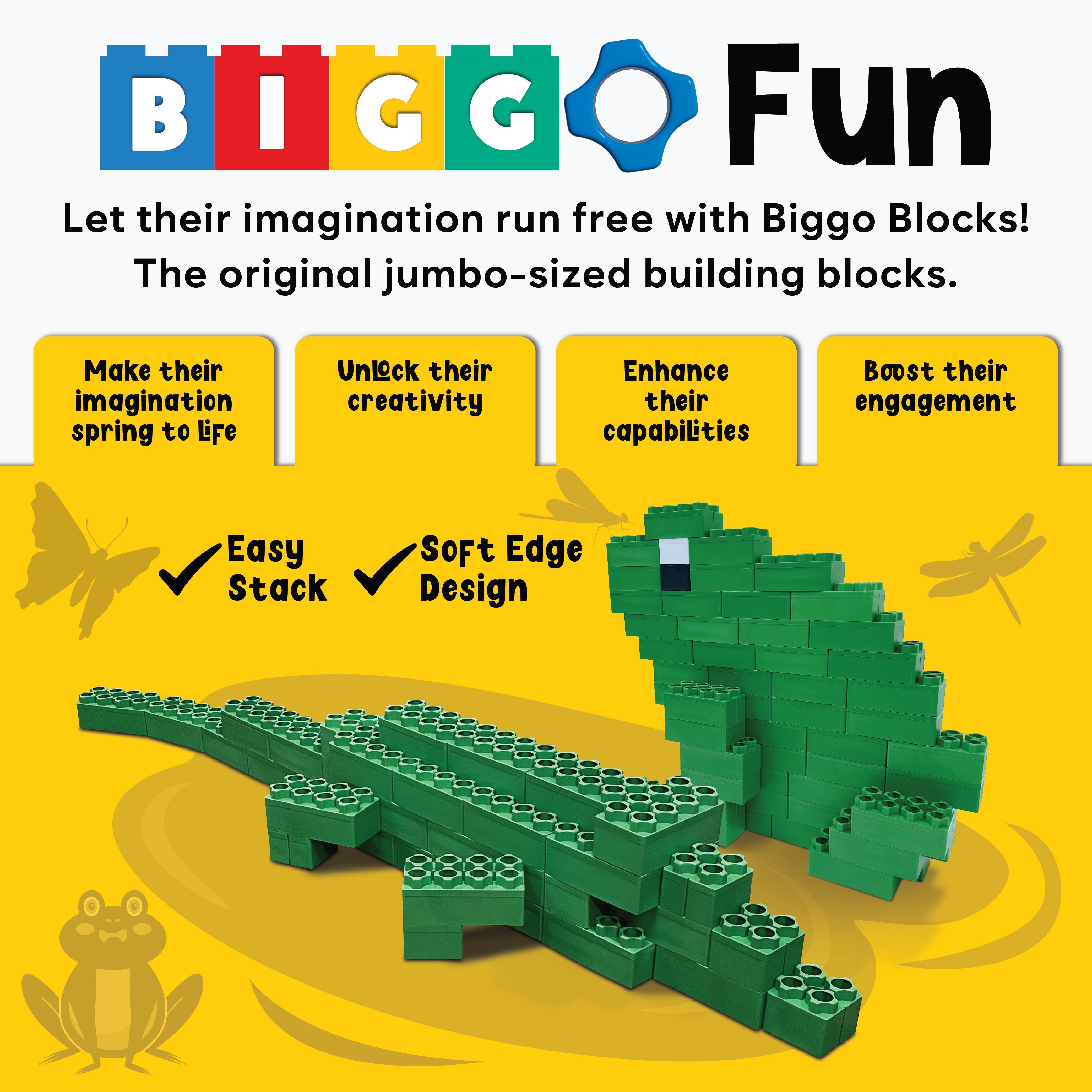 Green Math Blocks Jumbo Building Blocks Green 48 PC - Single Color Set – The Autism Store