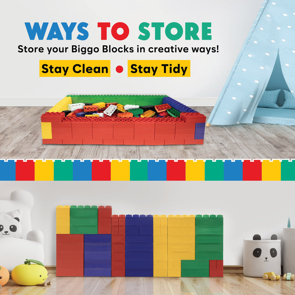 Red Single Building Blocks Jumbo Building Blocks Red 48 PC - Single Color Set – The Autism Store