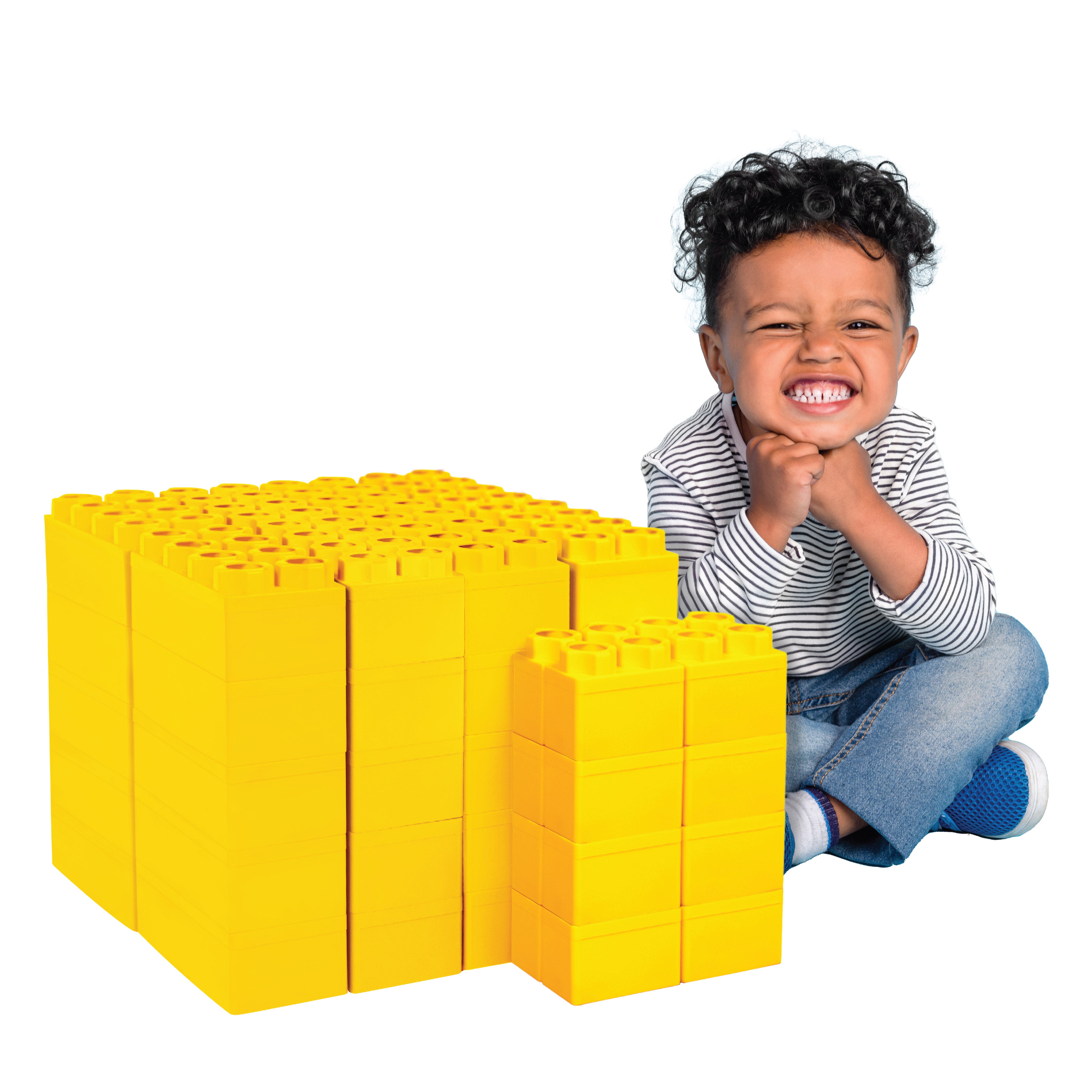 Yellow Rectangular Blocks Jumbo Building Blocks Yellow 48 PC - Single Color Set – The Autism Store