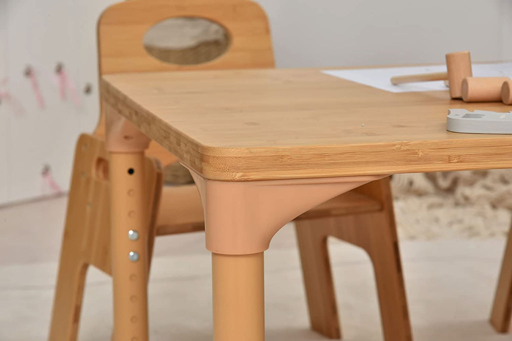 Adrian - Bamboo Toddler Table and Chair 5 Piece Set.