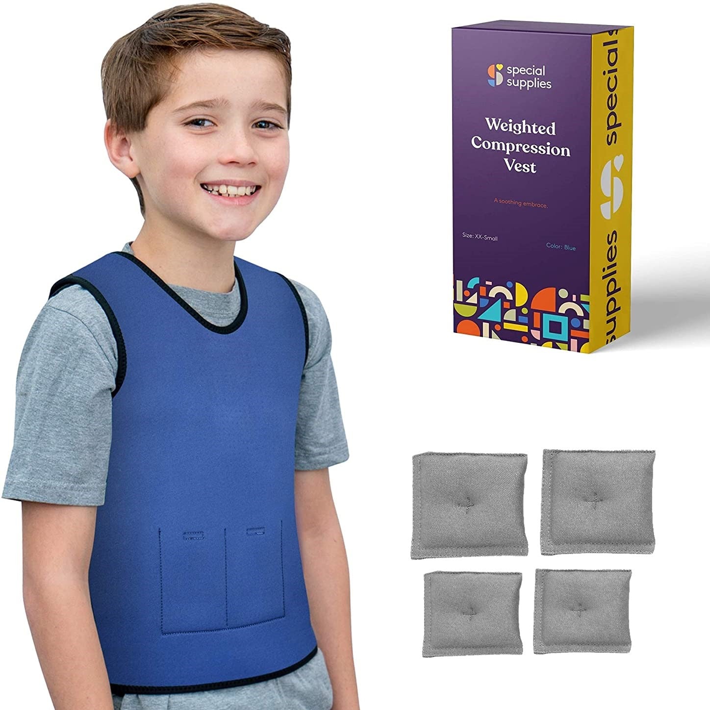 Compression Autism WEIGHTED - Sensory Compression Vest for Kids with Processing Disorders ...
