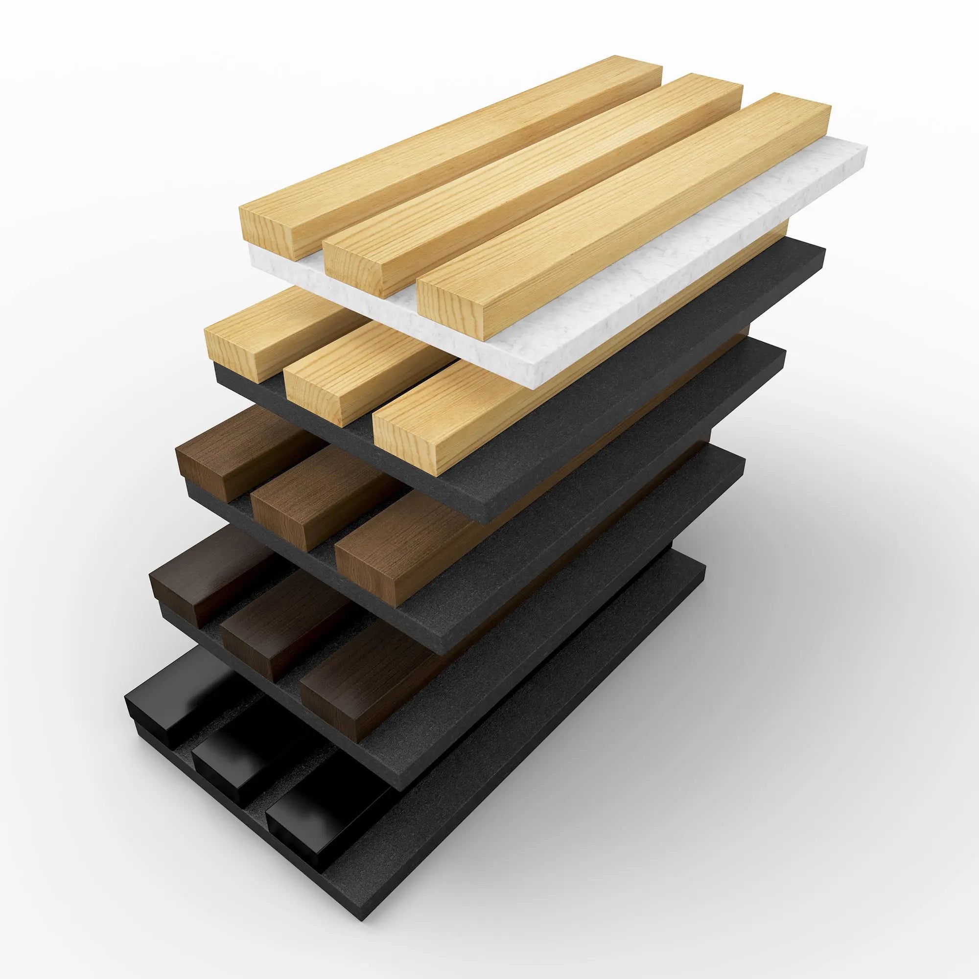 Wood Panel Sample Acoustic Slat Wood Panels Full Sample Box (5 colors) – The Autism Store