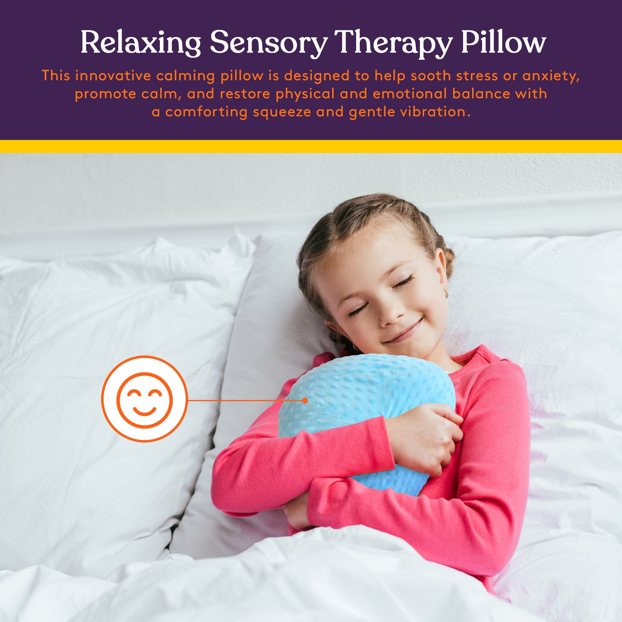 Vibrating Ball Pillow Sensory Pressure Activated for Kids and Adults Blue Vibrating Ball Pillow Sensory Pressure Activated for Kids and Adults Blue