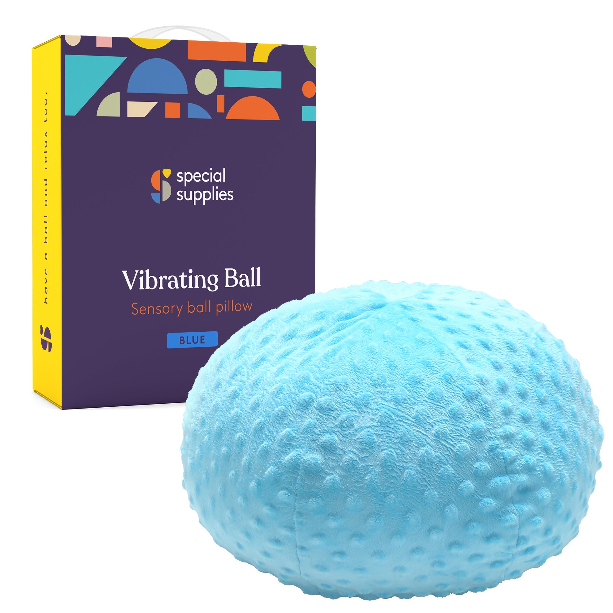 Vibrating Ball Pillow Sensory Pressure Activated for Kids and Adults Blue Vibrating Ball Pillow Sensory Pressure Activated for Kids and Adults Blue