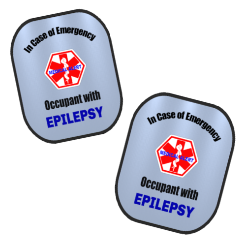 Epilepsy Decals Medical Alert Safety Sticker-Set of 2 – The Autism Store