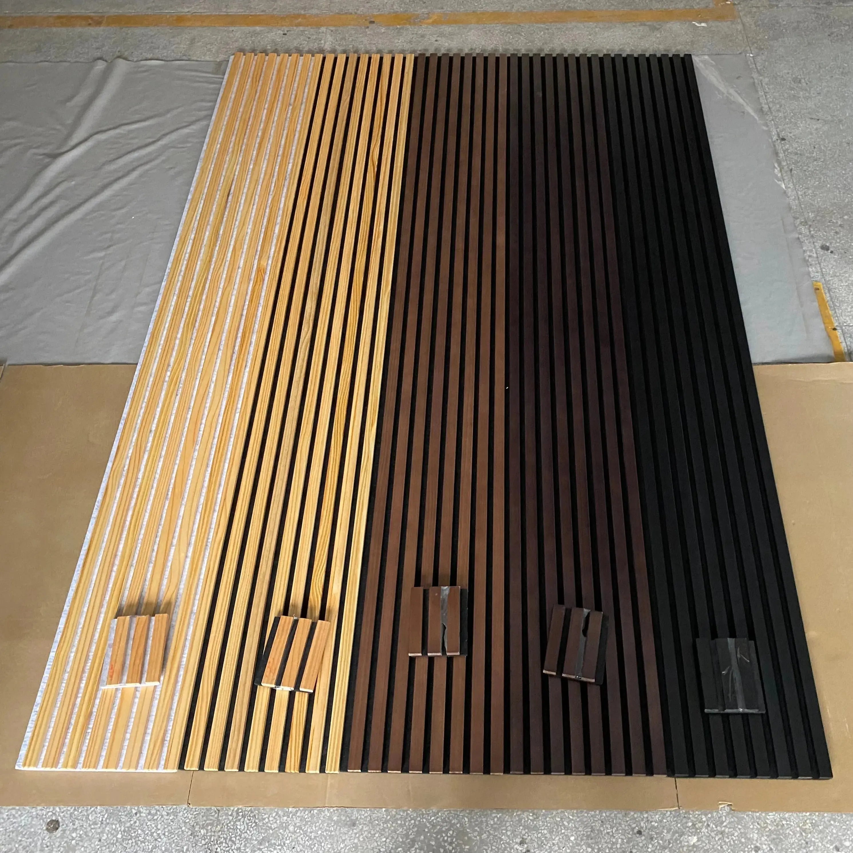 Solid Panel Material Hausvita Acoustic Solid Wood Slat Wall Panels ( 2 Panels Per Box ...