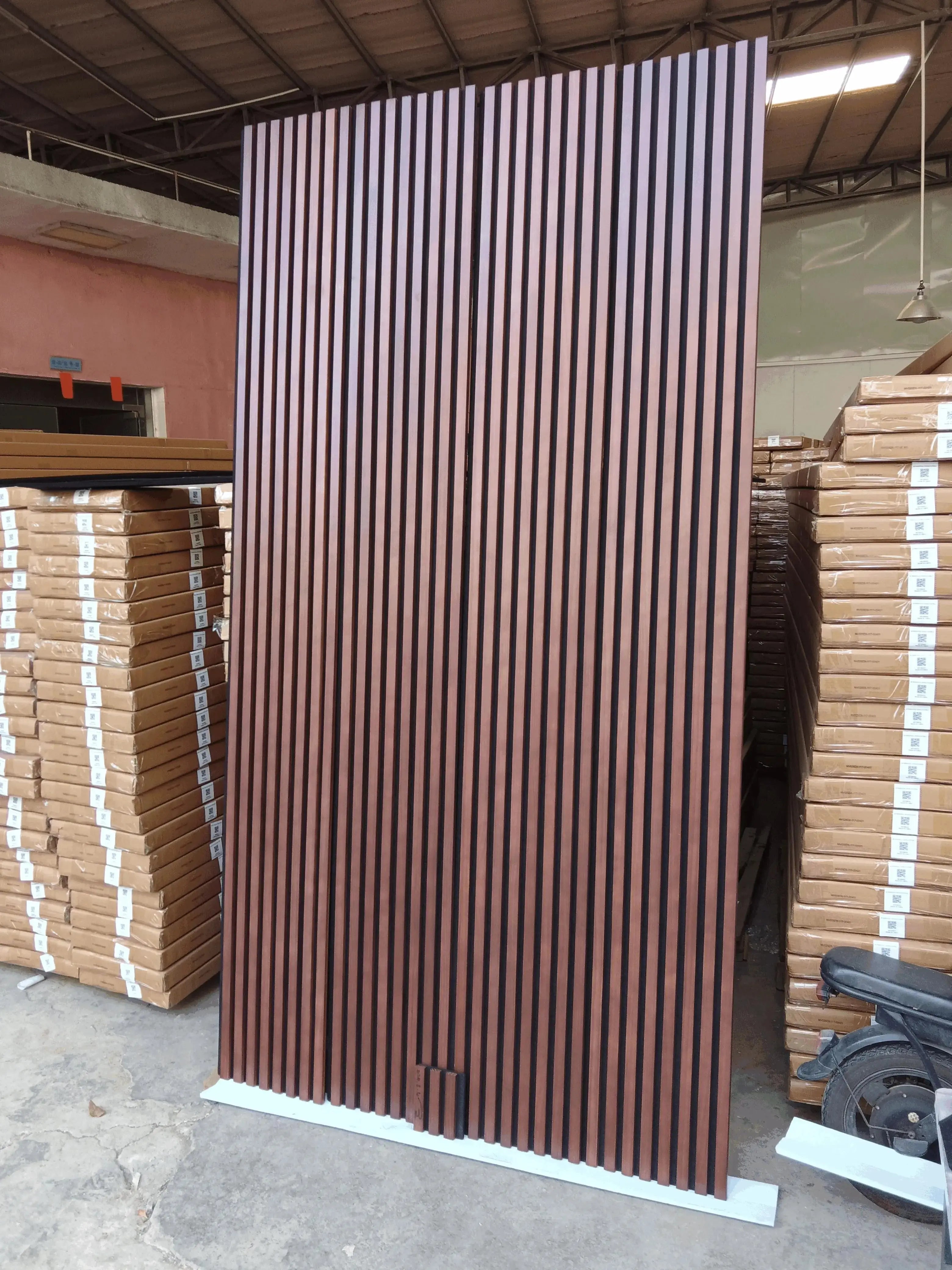 Solid Rear Panel Hausvita Acoustic Solid Wood Slat Wall Panels ( 2 Panels Per Box ...