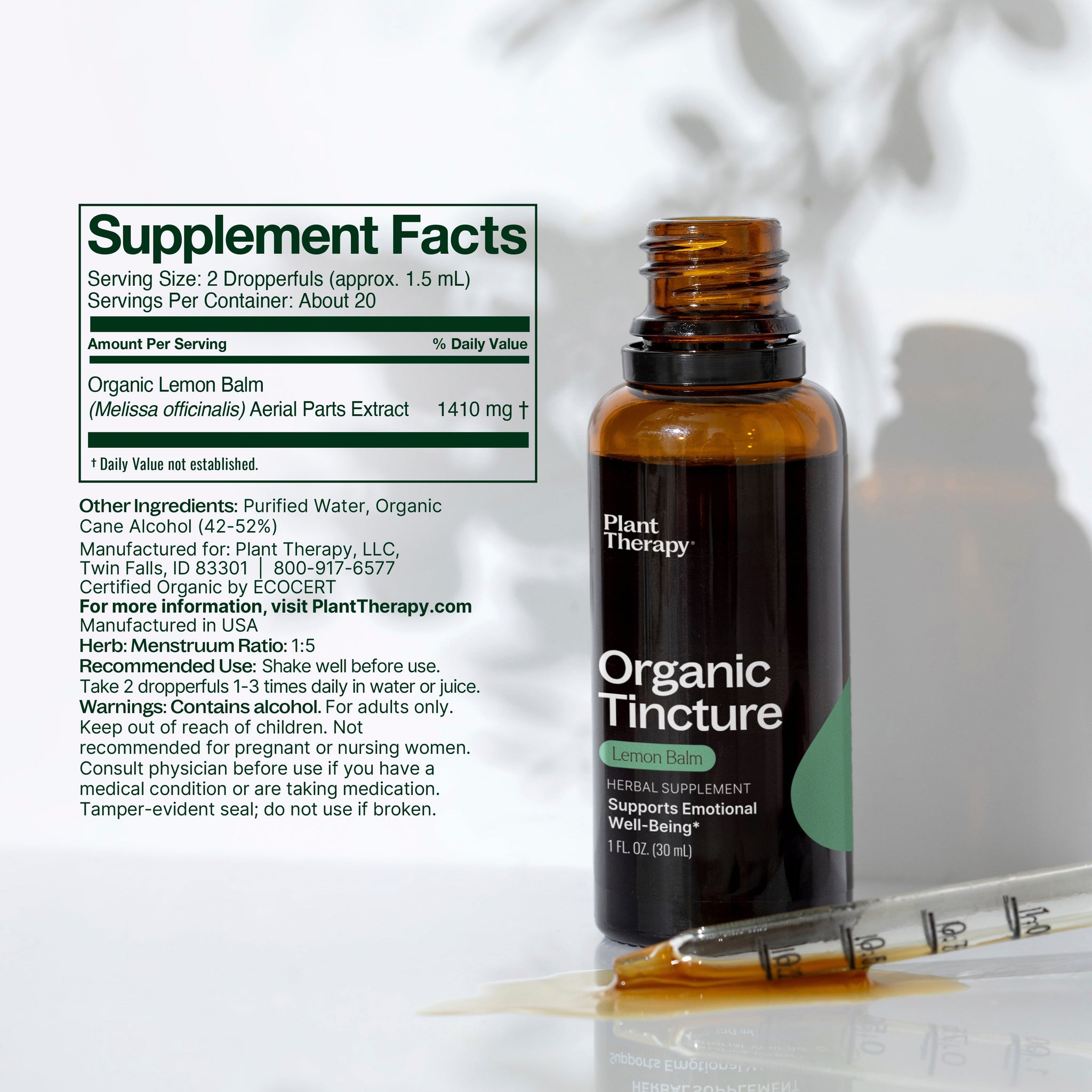 Organic Lemon Balm Herbal Tincture – The Autism Store