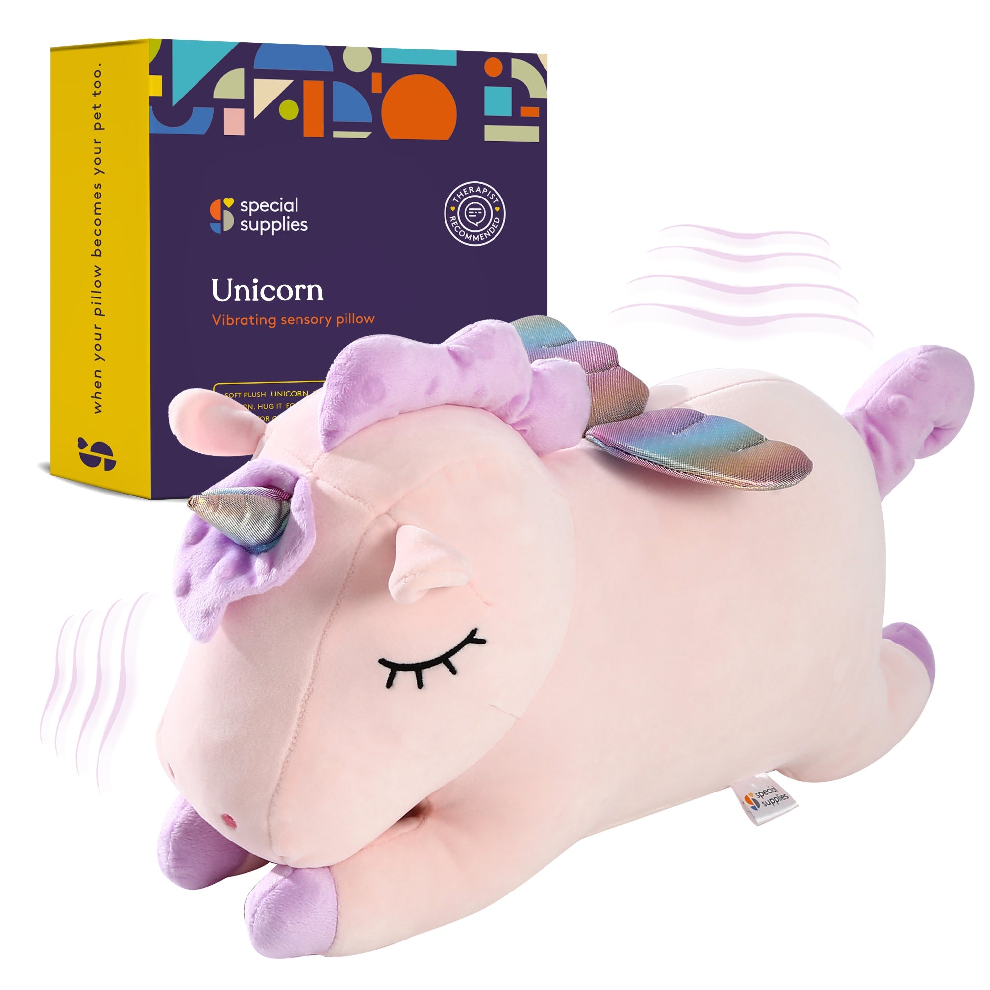 Special Supplies Vibrating Pillow Sensory Pressure Activated Calm for Kids and Adults, Plush Minky Soft Cover Textured Special Supplies Vibrating Pillow Sensory Pressure Activated Calm for Kids and Adults, Plush Minky Soft Cover Textured