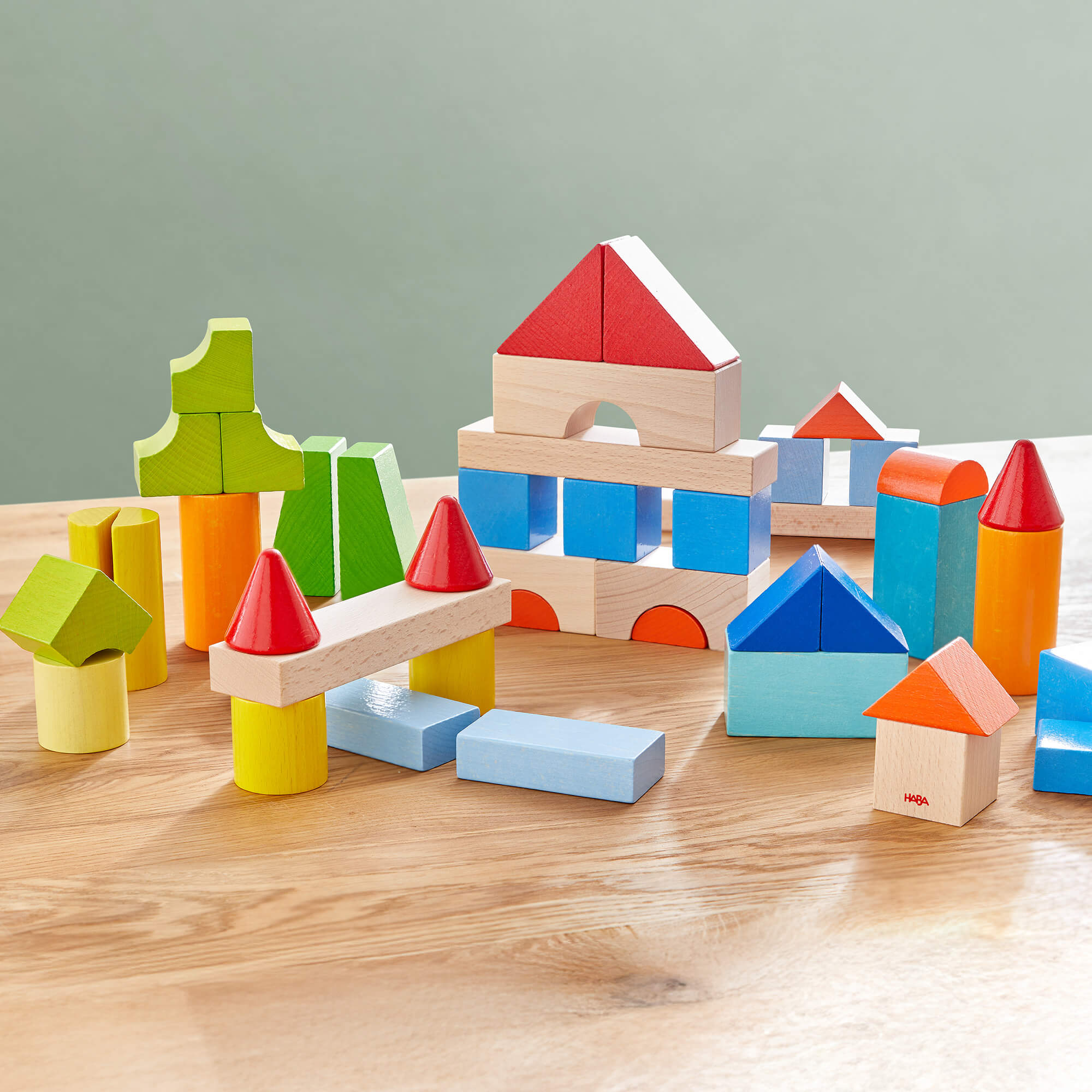 Colored Wooden Building Blocks - 46 Piece Set – The Autism Store