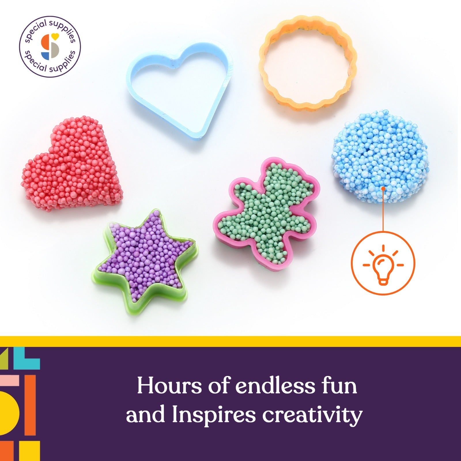 Fun Foam Modeling Foam Beads Play Kit ( 10 Blocks)- 4 Shapes – The ...